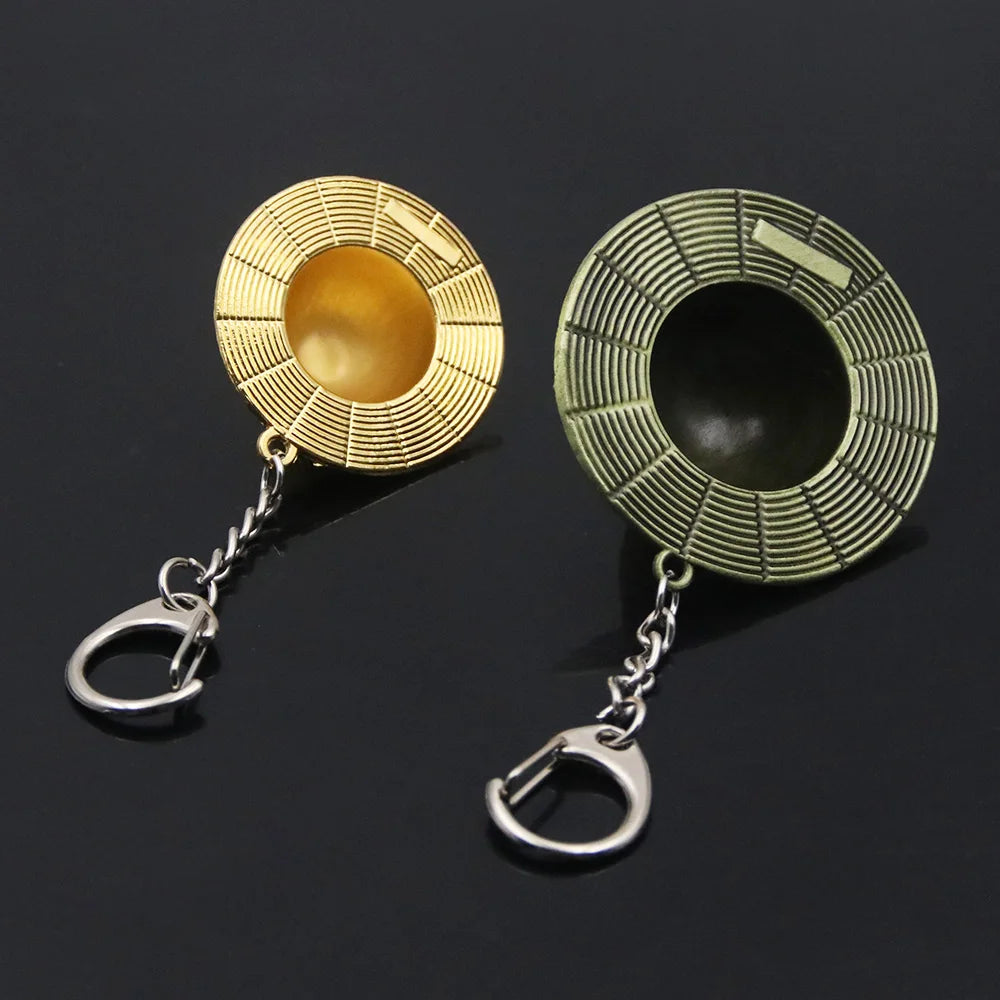 Mini Straw Hat Keychain Metal Charm